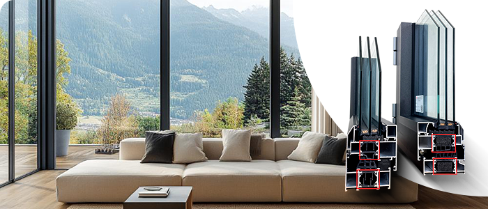 Thermal insulation strip for DOORS & WINDOWS